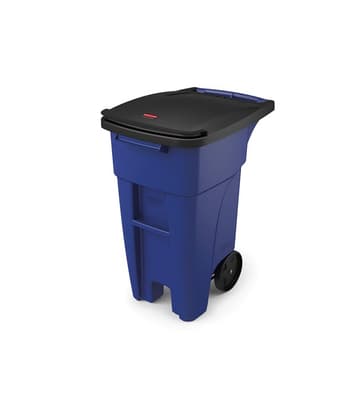 Rubbermaid® Rollout Container with Lid, 8" Wheels, Color-Coded, 1 Each