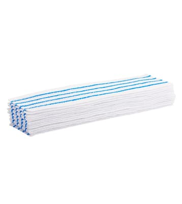 HYGEN™ 18" Disposable Microfiber Pad with Scrubbing Stripes, White