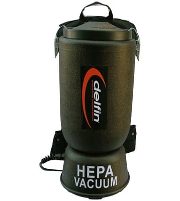 Delfin® Pro HEPA 6BB Backpack Industrial Vacuum, 6-qt Capacity, 36V