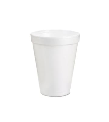 Dart® Foam Drinking Hot/Cold Cups, White, 1000/Case