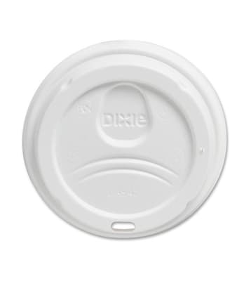 Dixie® Sip Thru Dome Lids for 12- to 16-oz Cups, White, 1000/Case