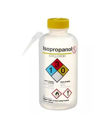 Nalgene® Unitary™ Vented Safety Wash Bottles with Acetone Label