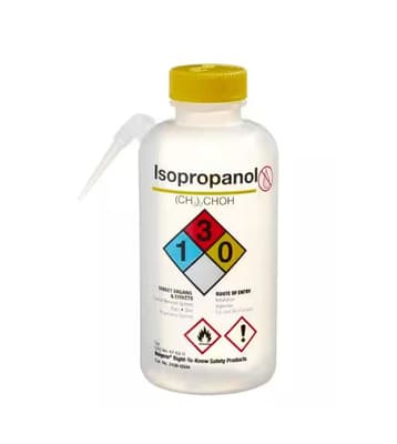 Nalgene® Unitary™ Vented Safety Wash Bottles with Acetone Label