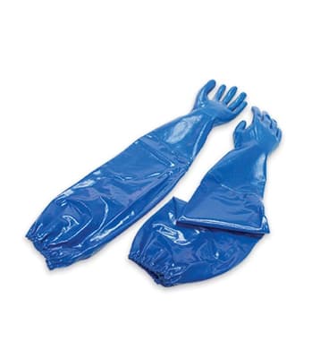 North Nitri-Knit® Chemical Resistant Gloves, 26"L, Blue, 22 mil, 1 Pair