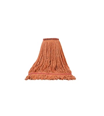 Blended Looped-End Wet Mop Head, Wide 5" Band, Color-Coded, Disposable, 1 Each