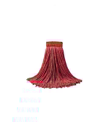 Blended Cut-End Wet Mop Head, Wide 5" Band, Color-Coded, Disposable, 1 Each