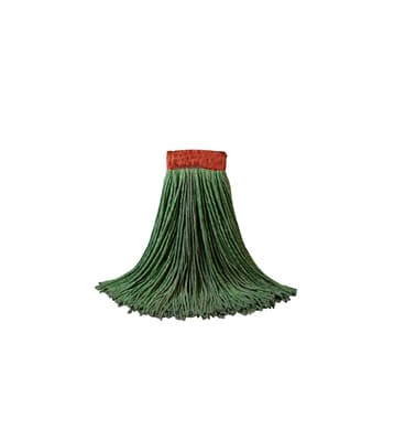Blended Cut-End Wet Mop Head, Wide 5" Band, Color-Coded, Disposable, 1 Each