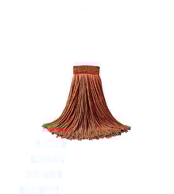 Blended Cut-End Wet Mop Head, Wide 5" Band, Color-Coded, Disposable, 1 Each