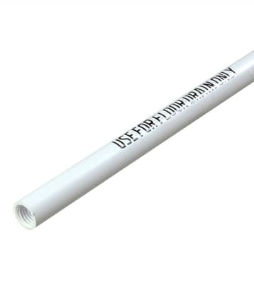 Sparta® Flo-Pac® Floor Drain Handle, White, 48"L, Plastic, Plastic Tip, Standard Thread, 1 Each