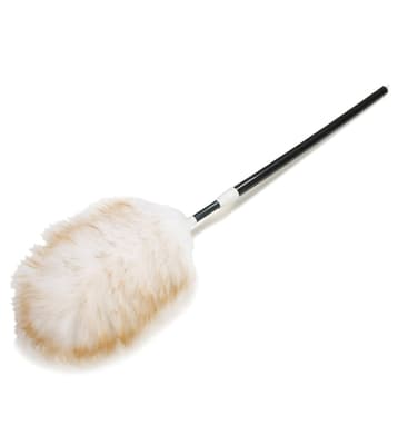 Sparta® Telescopic 100% Lamb's Wool Duster, 30 to 42" OAL, White, Lambs Wool, Plastic Handle, 1 Each
