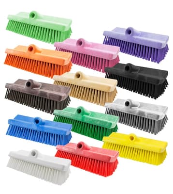 Sparta® Hi-Lo™ Floor Scrub Brush, 10"L x 5"W, Color-Coded, Stiff Polypropylene Bristles, 1 Each