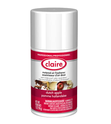 Claire® Metered Air Freshener Refills, 7-oz Net, Aerosol, 12 Cans/Case