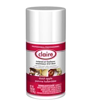 Claire® Metered Air Freshener Refills, 7-oz Net, Aerosol, 12 Cans/Case