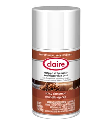 Claire® Metered Air Freshener Refills, 7-oz Net, Aerosol, 12 Cans/Case
