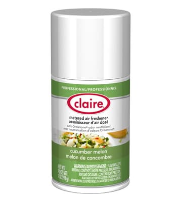Claire® Metered Air Freshener Refills, 7-oz Net, Aerosol, 12 Cans/Case