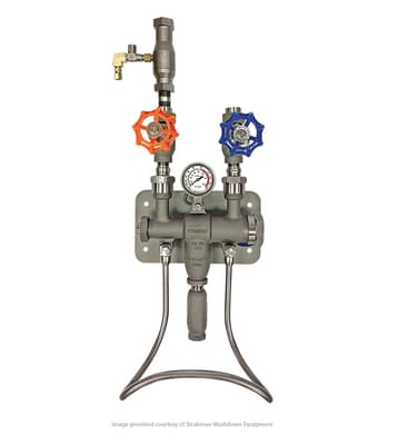 Strahman® M-5700TG Wall Mounted Steam & Cold Water Mixing Station, 1 Each