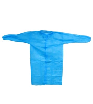 SaniWear™ Disposable Lab Coat with Elastic Cuffs, Hook & Loop Closure, Color-Coded, Polypropylene, 30/Case