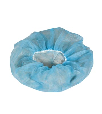 Polypropylene Hand Sewn Bouffant Caps, Color-Coded, 100/Bag, 10 Bags/Case