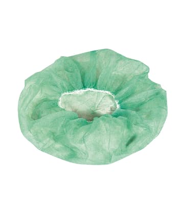 Polypropylene Hand Sewn Bouffant Caps, Color-Coded, 100/Bag, 10 Bags/Case