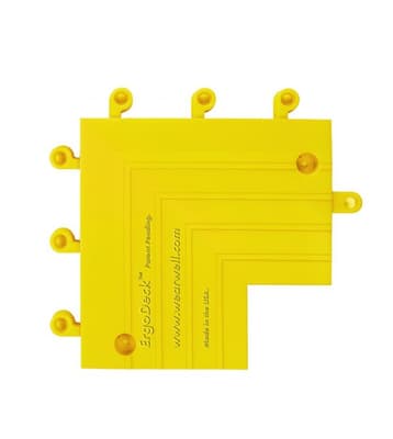 560 ErgoDeck Heavy-Duty Open Interlocking Flooring Tiles, Inside Corners, 6" x 9" x 9", 1 Each