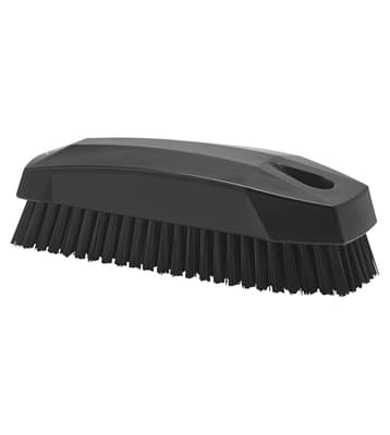 Vikan® Nail Brush, Color-Coded, 2"W x 5.1"L, Stiff Polyester Bristles, Polypropylene Block, 1 Each