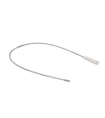 Vikan® Screw Thread Flex Rod Handle, Stainless Steel/Polypropylene, White, 1 Each