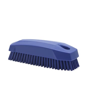 Vikan® Nail Brush, Color-Coded, 2"W x 5.1"L, Stiff Polyester Bristles, Polypropylene Block, 1 Each