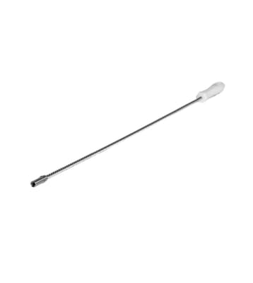 Vikan® Screw Thread Flex Rod Handle, Stainless Steel/Polypropylene, White, 1 Each