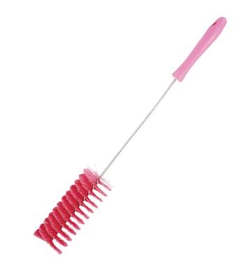 Vikan® Tube and Valve Brush, Color-Coded, Medium Polyester Bristles, Stainless Steel/Polypropylene Handle, 1 Each