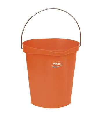 Vikan® Flat-Sided Pail, Color-Coded, Polypropylene, 1 Each