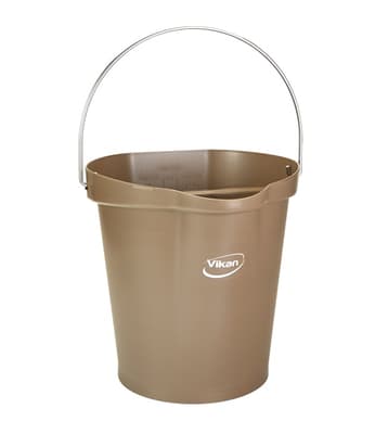 Vikan® Flat-Sided Pail, Color-Coded, Polypropylene, 1 Each