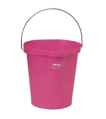 Vikan® Flat-Sided Pail, Color-Coded, Polypropylene, 1 Each