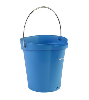 Vikan® Flat-Sided Pail, Color-Coded, Polypropylene, 1 Each
