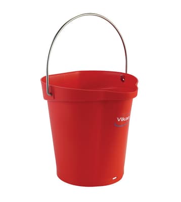 Vikan® Flat-Sided Pail, Color-Coded, Polypropylene, 1 Each