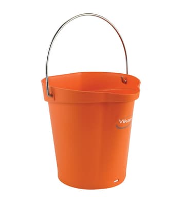 Vikan® Flat-Sided Pail, Color-Coded, Polypropylene, 1 Each