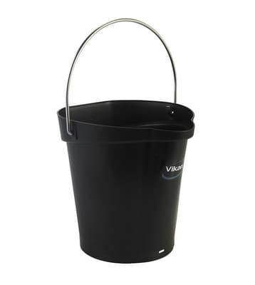 Vikan® Flat-Sided Pail, Color-Coded, Polypropylene, 1 Each