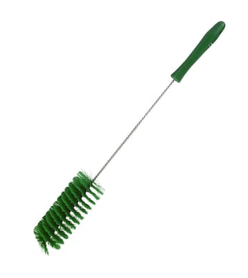 Vikan® Tube and Valve Brush, Color-Coded, Medium Polyester Bristles, Stainless Steel/Polypropylene Handle, 1 Each