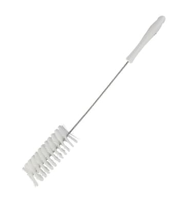 Vikan® Tube and Valve Brush, Color-Coded, Medium Polyester Bristles, Stainless Steel/Polypropylene Handle, 1 Each