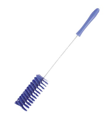 Vikan® Tube and Valve Brush, Color-Coded, Medium Polyester Bristles, Stainless Steel/Polypropylene Handle, 1 Each