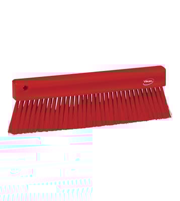 Vikan® Long Bench Brush, Color-Coded, 1.2"W x 11.8"L, Soft Polyester Bristles, Polypropylene Block, 1 Each