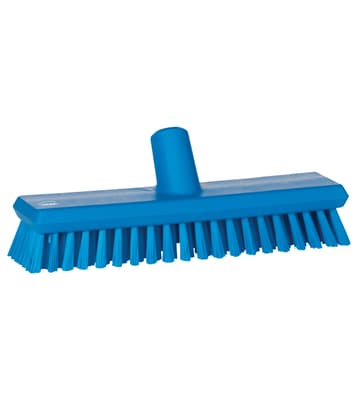 Vikan® Waterfed Deck Scrub Brush, Color-Coded, 2.95"W x 10.9"L, Stiff Polyester Bristles, Polypropylene Block, 1 Each