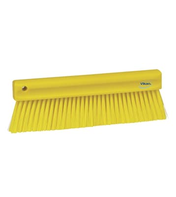Vikan® Long Bench Brush, Color-Coded, 1.2"W x 11.8"L, Soft Polyester Bristles, Polypropylene Block, 1 Each