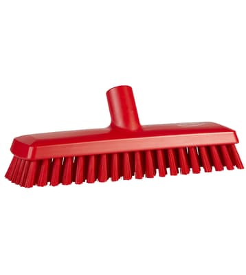 Vikan® Waterfed Deck Scrub Brush, Color-Coded, 2.95"W x 10.9"L, Stiff Polyester Bristles, Polypropylene Block, 1 Each