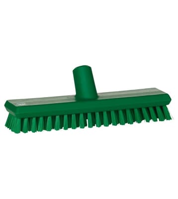 Vikan® Deck Scrub Brush, Color-Coded, 3"W x 10.6"L, Extra-Stiff Polyester Bristles, Polypropylene Block, 1 Each