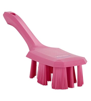 Vikan® UST Short Handle Hand Brush, Color-Coded, 2.8"W x 10.2"L, 1.5" Trim, 1 Each