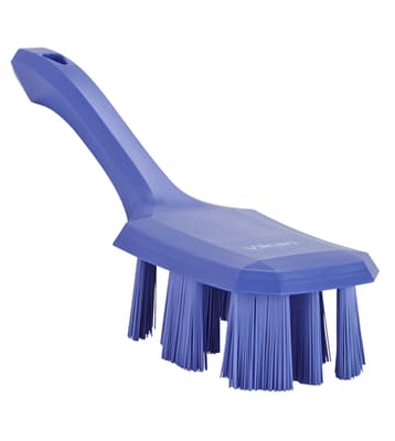 Vikan® UST Short Handle Hand Brush, Color-Coded, 2.8"W x 10.2"L, 1.5" Trim, 1 Each