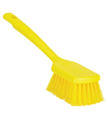 ColorCore Short Handle Scrub Brush, Color-Coded, 11.8" x 3.10", Stiff Polypropylene Bristles, Polypropylene Block, 1 Each
