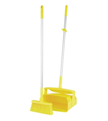 Vikan® Lobby Dustpan & Broom Set, Color-Coded, 1 Each