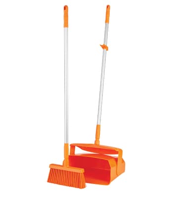 Vikan® Lobby Dustpan & Broom Set, Color-Coded, 1 Each