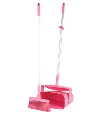 Vikan® Lobby Dustpan & Broom Set, Color-Coded, 1 Each